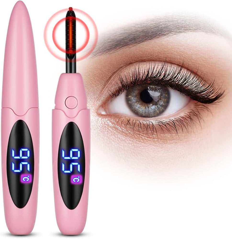 LOPHE Recourbe Cils Chauffant,Recourbe Cil Professionnel Recourbe-Cils Électrique Portable Avec Brosse 3 Modes De Température Recourbe-Cils Lash Lift USB Rechargeable Longue Durée(Rose)